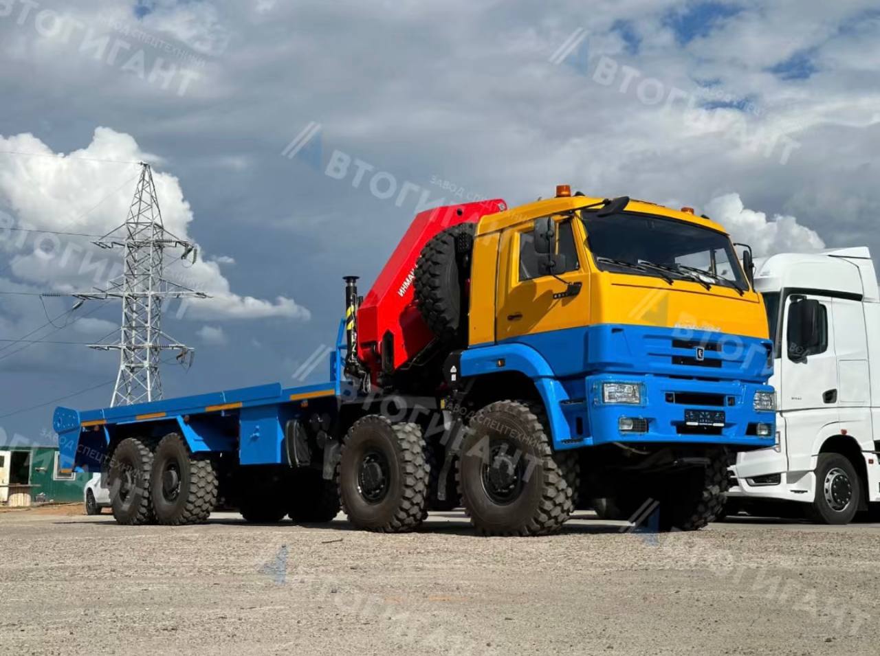 Автомобиль специальный для транспортировки блока манифольдов на шасси КАМАЗ 6560-53